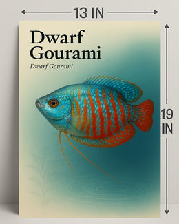 Dwarf Gourami Art Print Wall Decor Poster PosterGoat