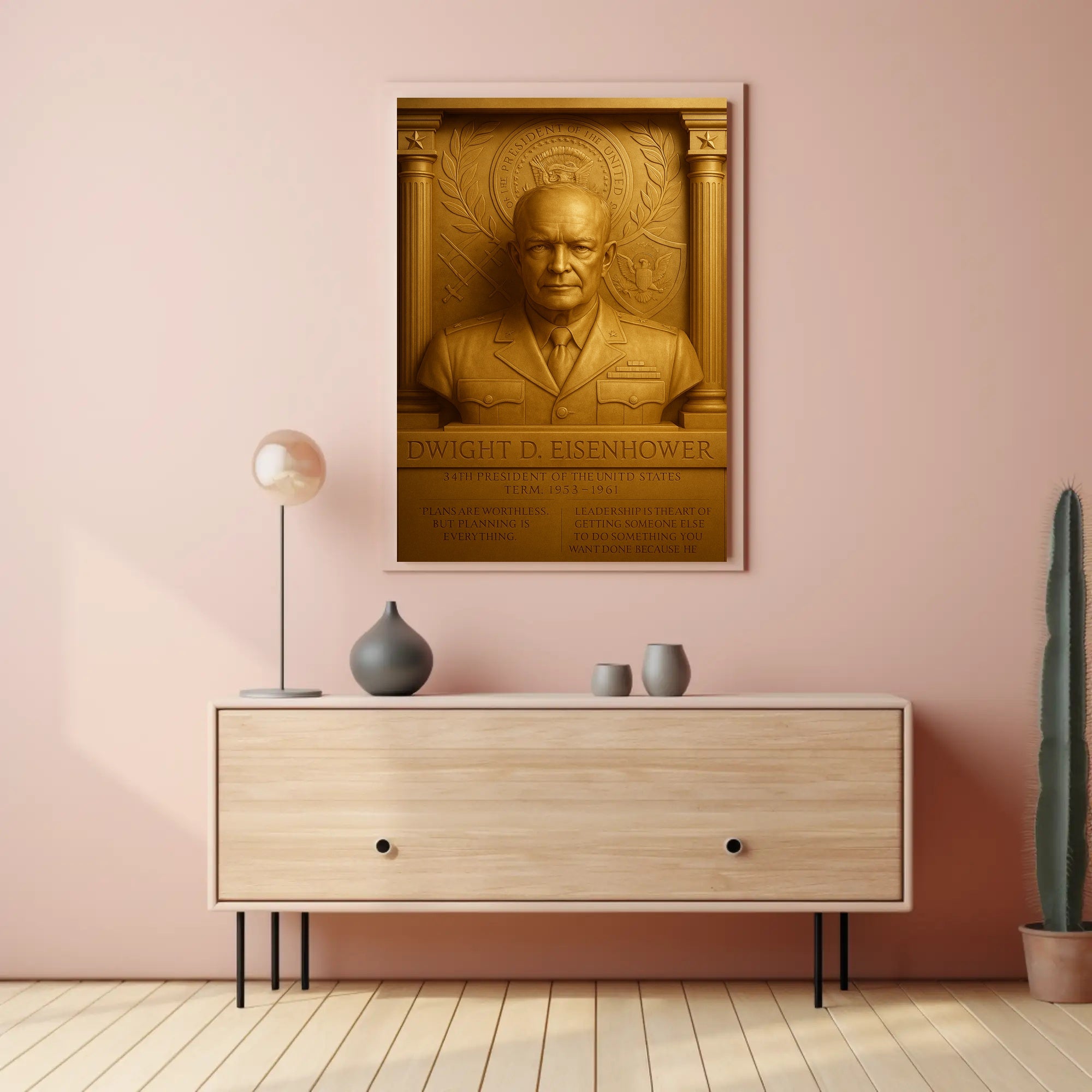 Dwight D. Eisenhower Vintage Poster Art Print PosterGoat