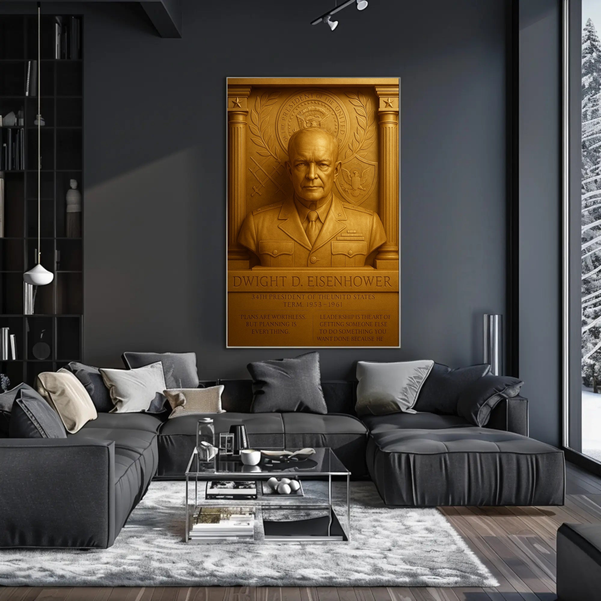 Dwight D. Eisenhower Vintage Poster Art Print PosterGoat
