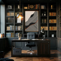 Dynamic Abstract Stripes and Shapes Abstract, Artistic Poster PosterGoat