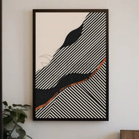 Dynamic Abstract Stripes and Shapes Abstract, Artistic Poster PosterGoat