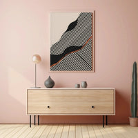 Dynamic Abstract Stripes and Shapes Abstract, Artistic Poster PosterGoat