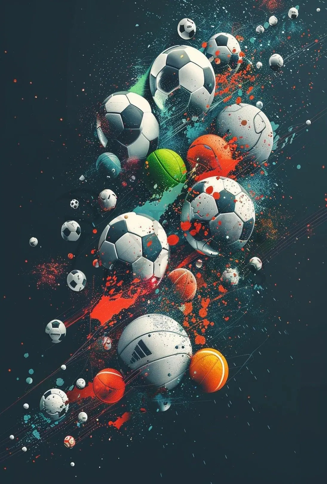Dynamic Athletic Motion Sports Poster PosterGoat