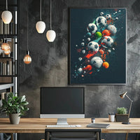 Dynamic Athletic Motion Sports Poster PosterGoat