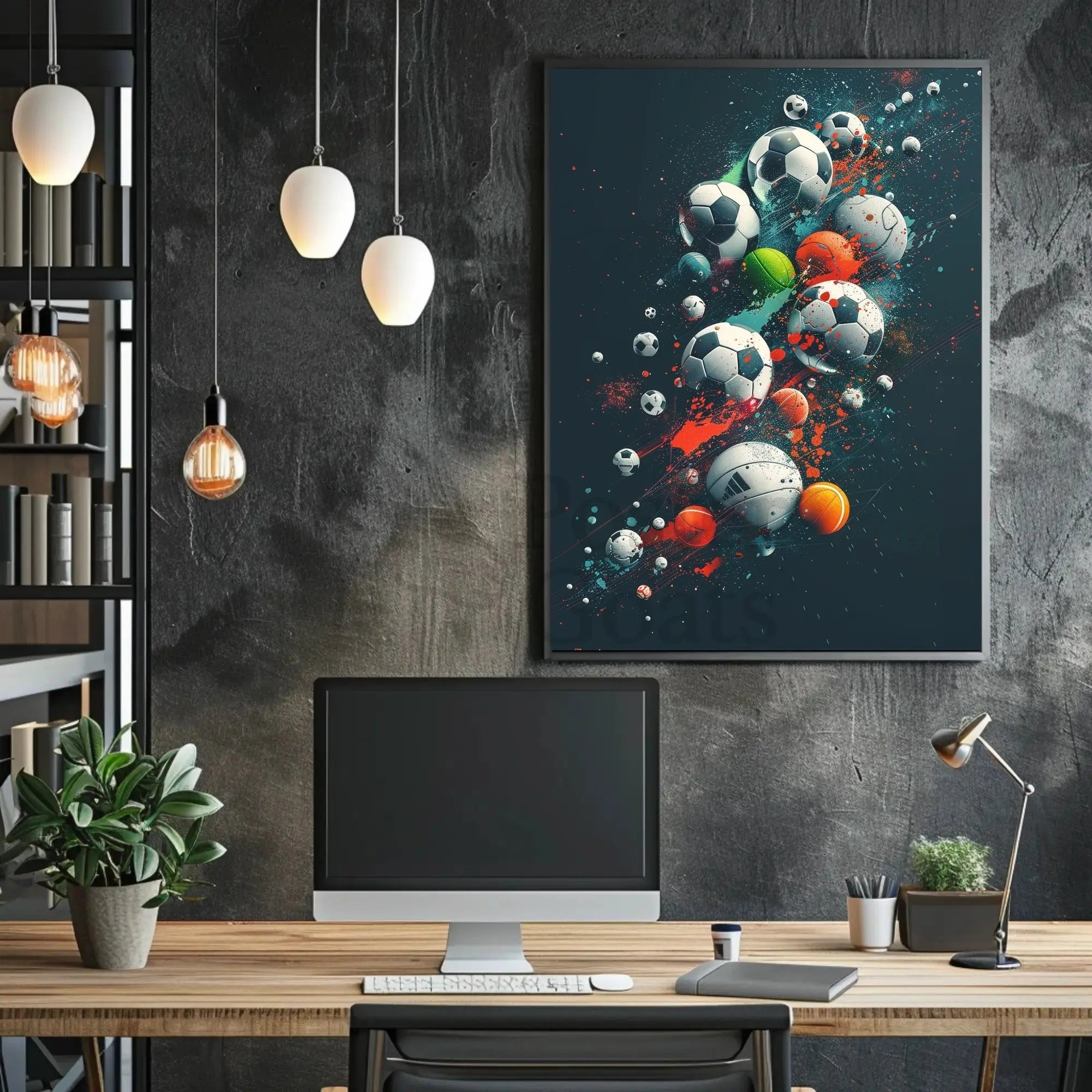Dynamic Athletic Motion Sports Poster PosterGoat