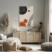 Dynamic Cosmic Geometry: Abstract Modern Art Poster PosterGoat