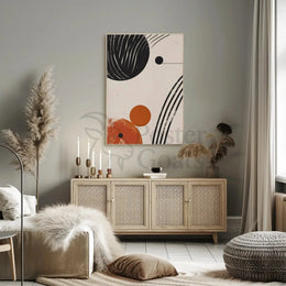 Dynamic Cosmic Geometry: Abstract Modern Art Poster PosterGoat