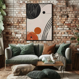 Dynamic Cosmic Geometry: Abstract Modern Art Poster PosterGoat
