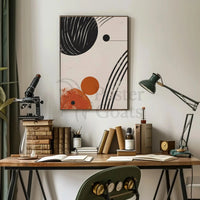 Dynamic Cosmic Geometry: Abstract Modern Art Poster PosterGoat
