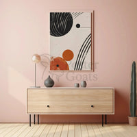 Dynamic Cosmic Geometry: Abstract Modern Art Poster PosterGoat