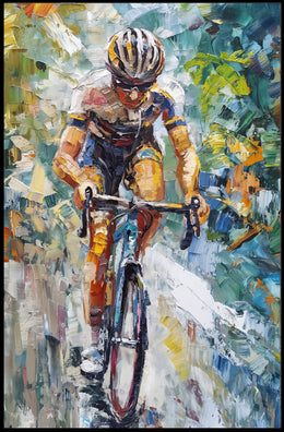 Dynamic Cycling Adventure: Energetic Sports Poster PosterGoat