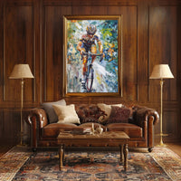 Dynamic Cycling Adventure: Energetic Sports Poster PosterGoat