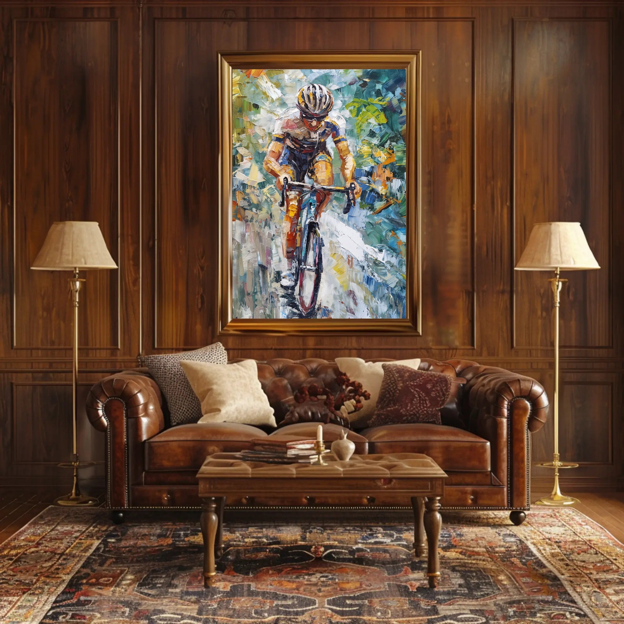 Dynamic Cycling Adventure: Energetic Sports Poster PosterGoat