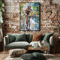 Dynamic Cycling Adventure: Energetic Sports Poster PosterGoat