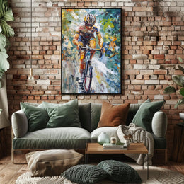 Dynamic Cycling Adventure: Energetic Sports Poster PosterGoat