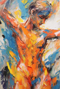 Dynamic Dance Expression in Abstract Art Poster PosterGoat