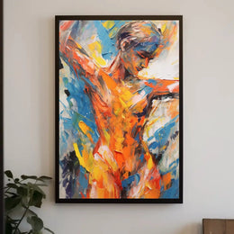 Dynamic Dance Expression in Abstract Art Poster PosterGoat