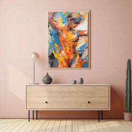 Dynamic Dance Expression in Abstract Art Poster PosterGoat