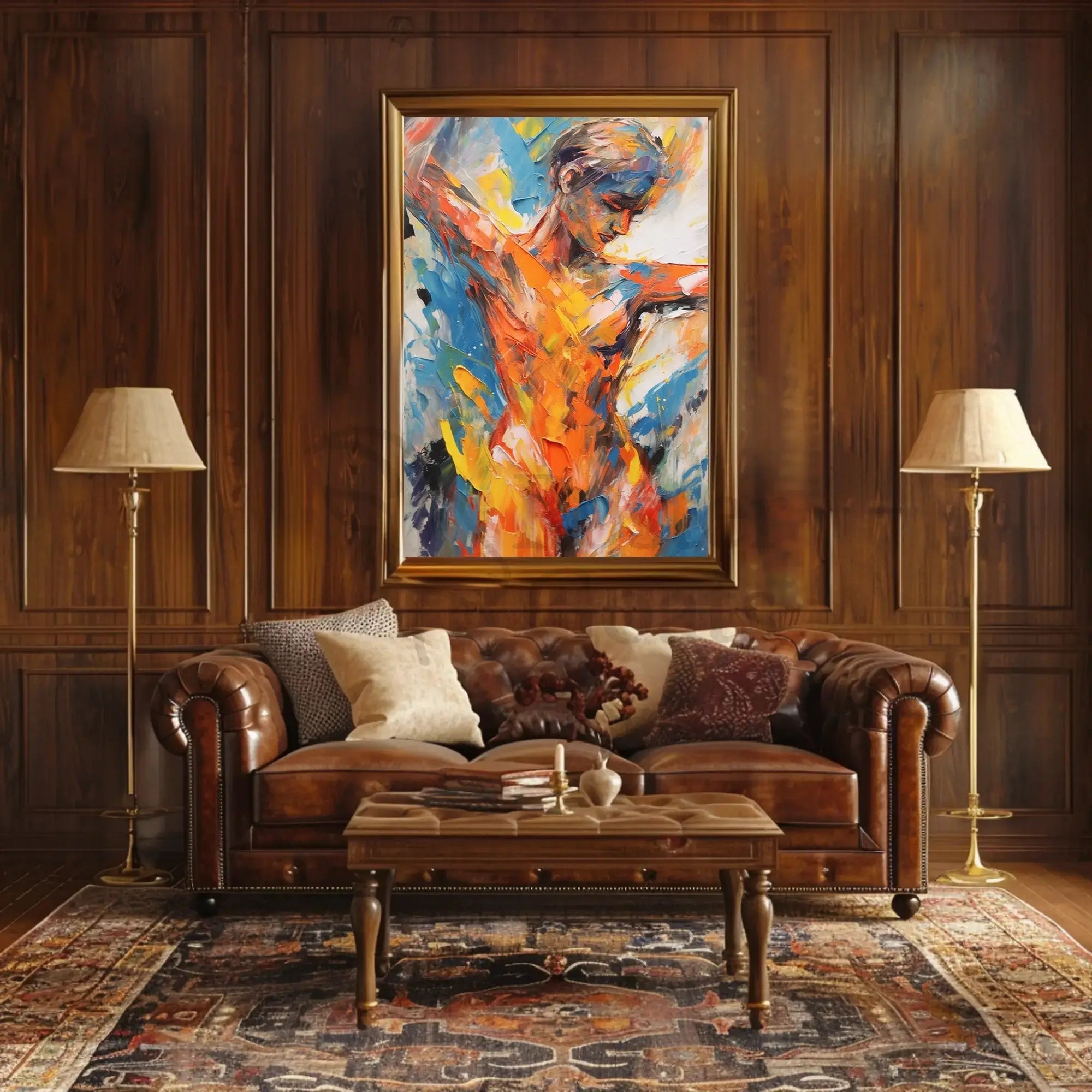 Dynamic Dance Expression in Abstract Art Poster PosterGoat