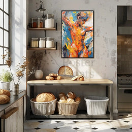 Dynamic Dance Expression in Abstract Art Poster PosterGoat