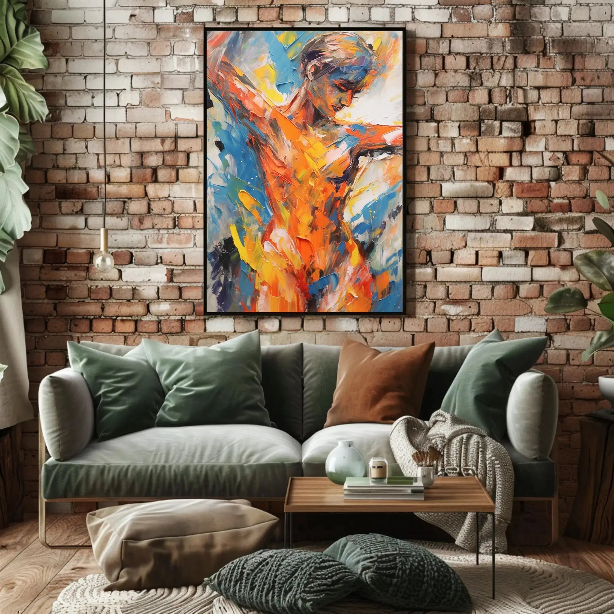 Dynamic Dance Expression in Abstract Art Poster PosterGoat