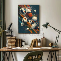 Dynamic Energy Sports Balls Art Print - Sports Poster PosterGoat