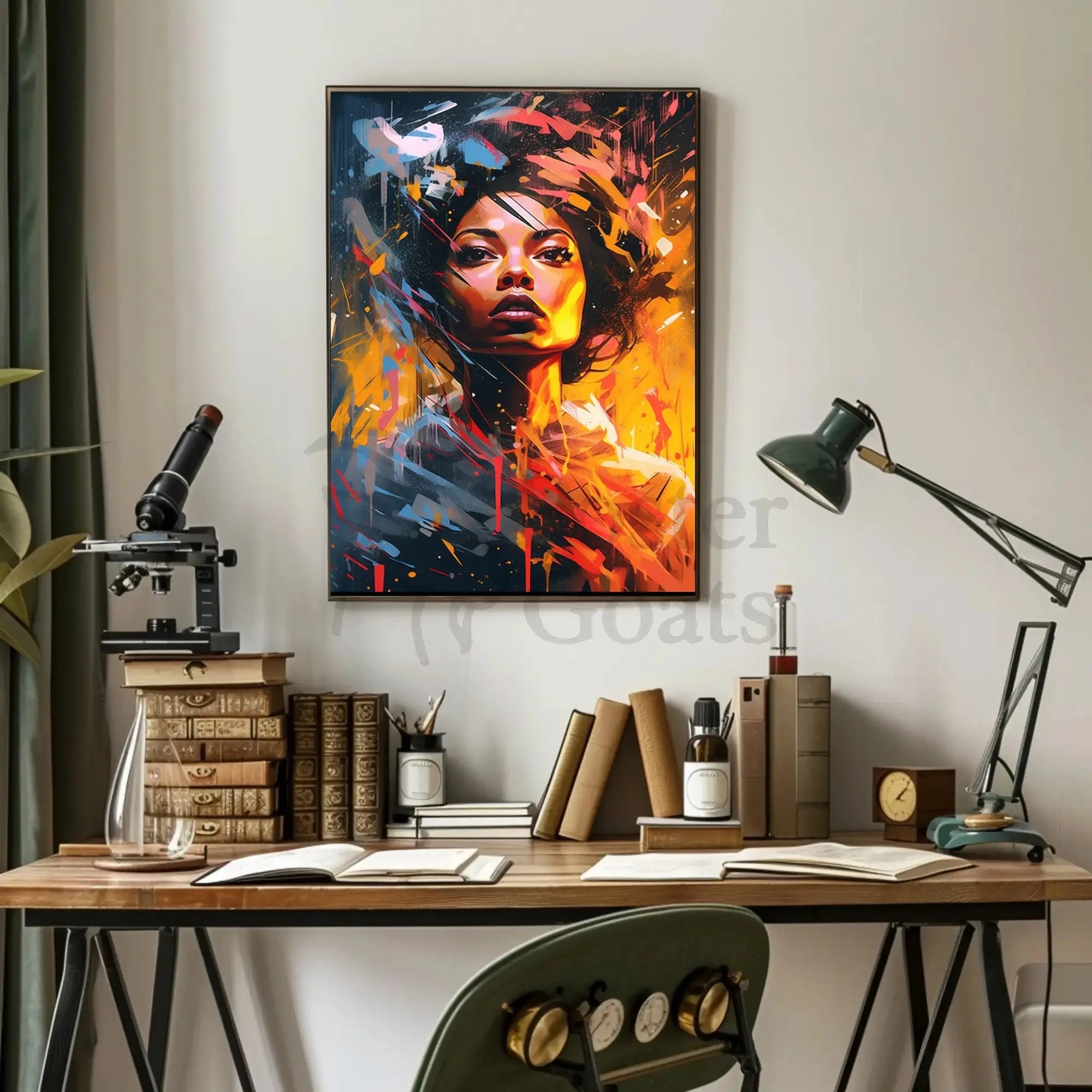Dynamic Expression of Modern Woman Abstract, Artistic, or Pop Culture Poster PosterGoat