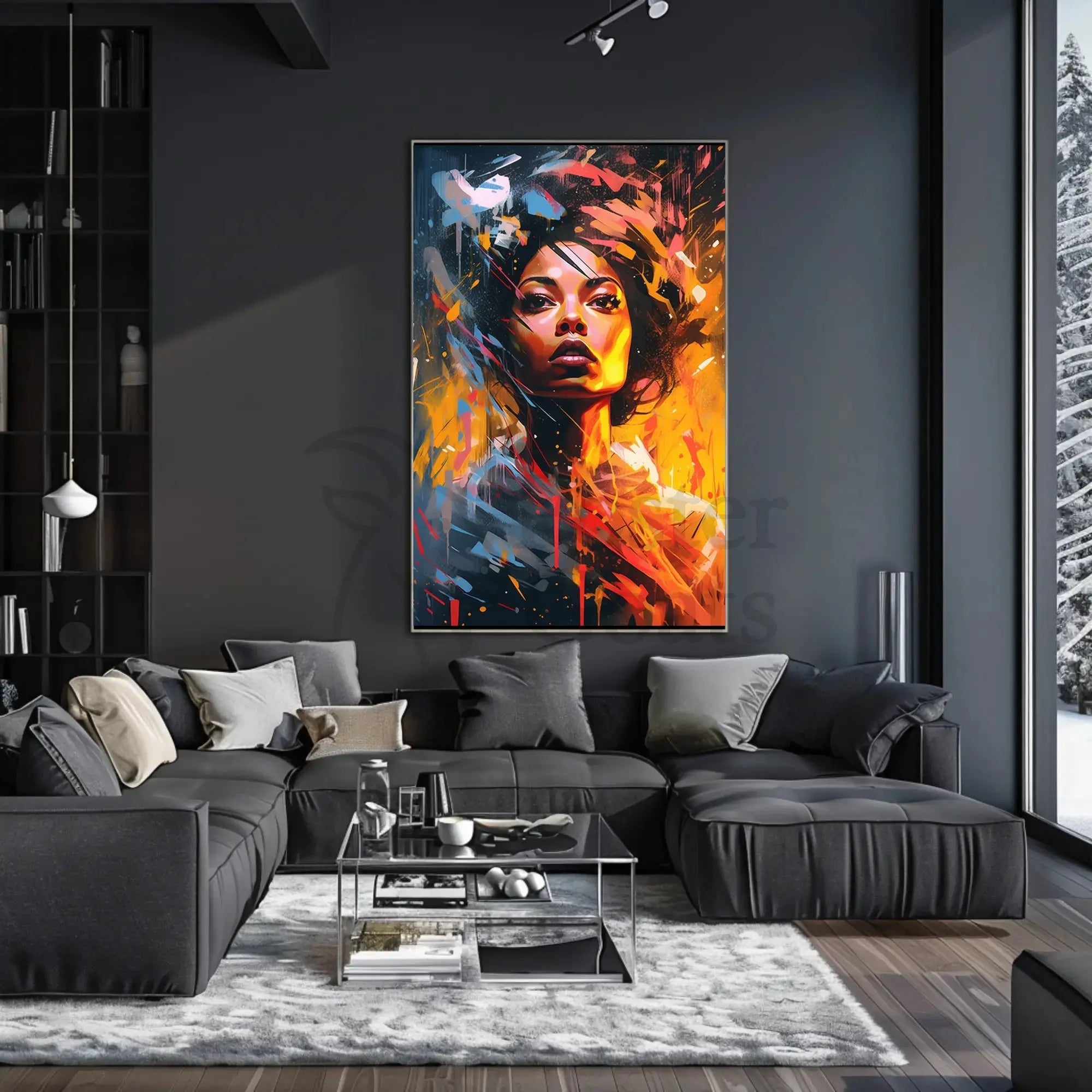 Dynamic Expression of Modern Woman Abstract, Artistic, or Pop Culture Poster PosterGoat