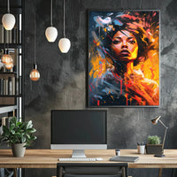 Dynamic Expression of Modern Woman Abstract, Artistic, or Pop Culture Poster PosterGoat