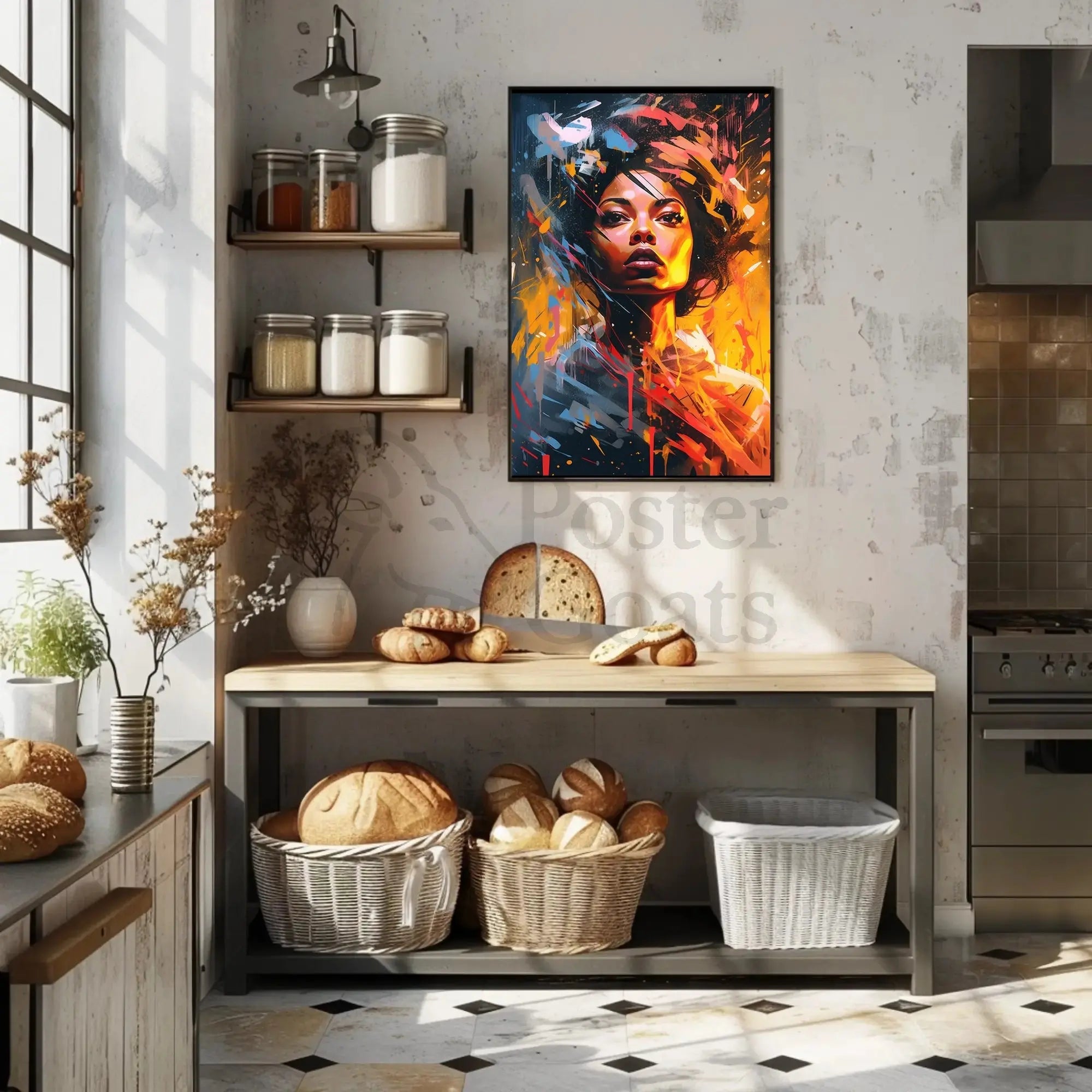 Dynamic Expression of Modern Woman Abstract, Artistic, or Pop Culture Poster PosterGoat