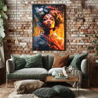 Dynamic Expression of Modern Woman Abstract, Artistic, or Pop Culture Poster PosterGoat