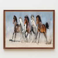 Dynamic Galloping Horses on Open Plains Animal Poster PosterGoat