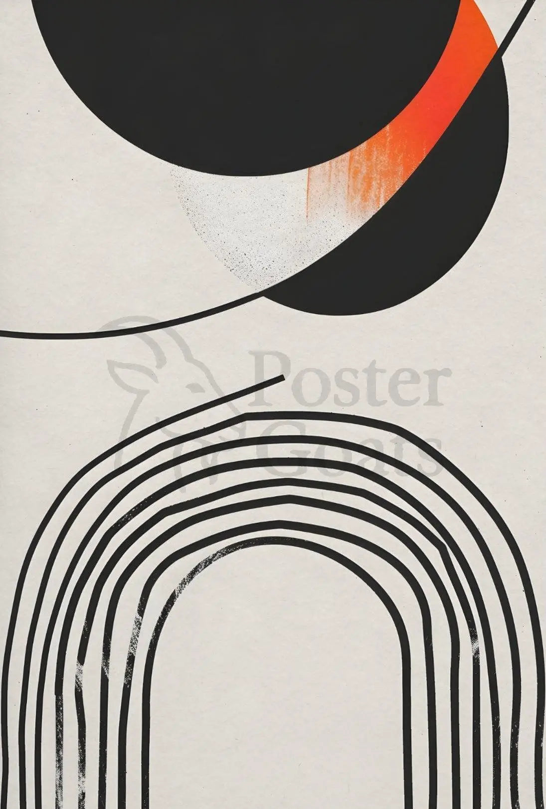 Dynamic Geometric Design Modern Art Abstract Poster PosterGoat