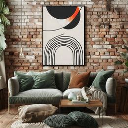 Dynamic Geometric Design Modern Art Abstract Poster PosterGoat