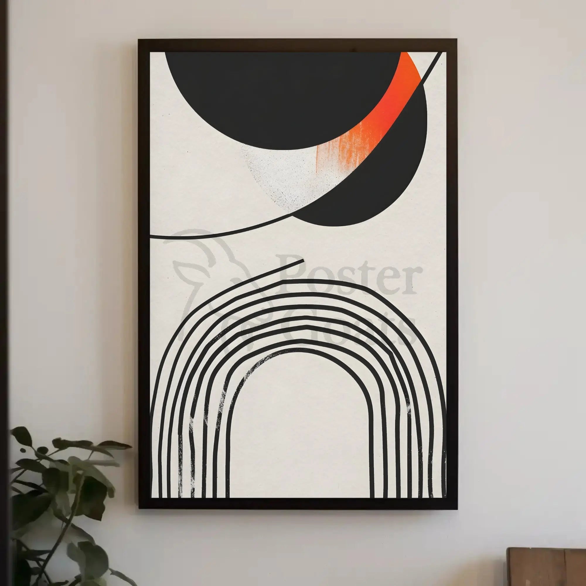 Dynamic Geometric Design Modern Art Abstract Poster PosterGoat