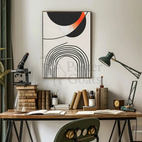 Dynamic Geometric Design Modern Art Abstract Poster PosterGoat