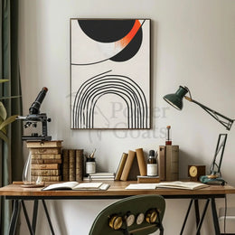 Dynamic Geometric Design Modern Art Abstract Poster PosterGoat