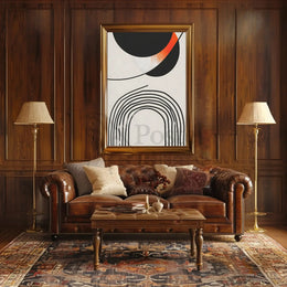 Dynamic Geometric Design Modern Art Abstract Poster PosterGoat