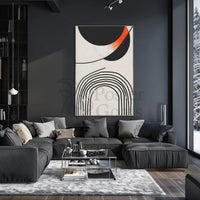 Dynamic Geometric Design Modern Art Abstract Poster PosterGoat