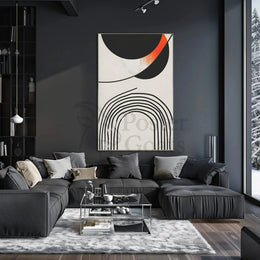 Dynamic Geometric Design Modern Art Abstract Poster PosterGoat