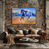 Dynamic Horse Landscape Art: Premium Animal Poster PosterGoat