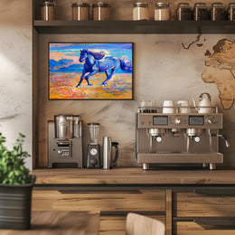 Dynamic Horse Landscape Art: Premium Animal Poster PosterGoat