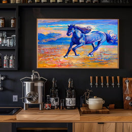 Dynamic Horse Landscape Art: Premium Animal Poster PosterGoat