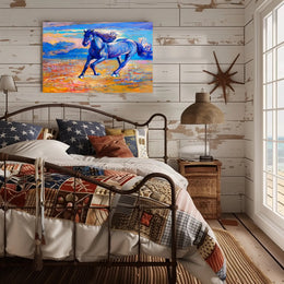 Dynamic Horse Landscape Art: Premium Animal Poster PosterGoat