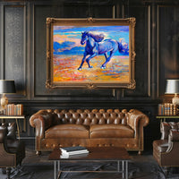 Dynamic Horse Landscape Art: Premium Animal Poster PosterGoat