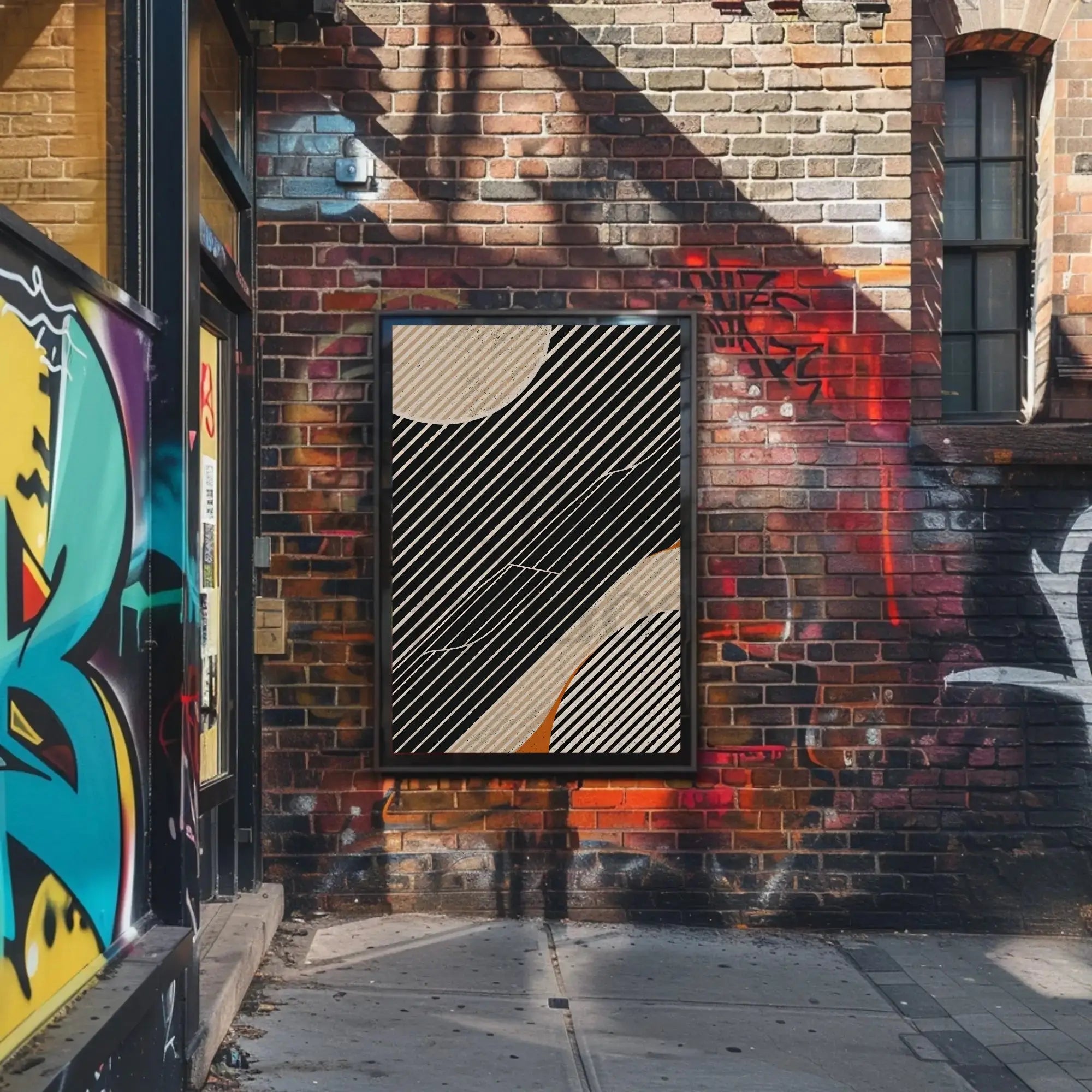 Dynamic Modern Abstract Shapes and Lines Poster PosterGoat