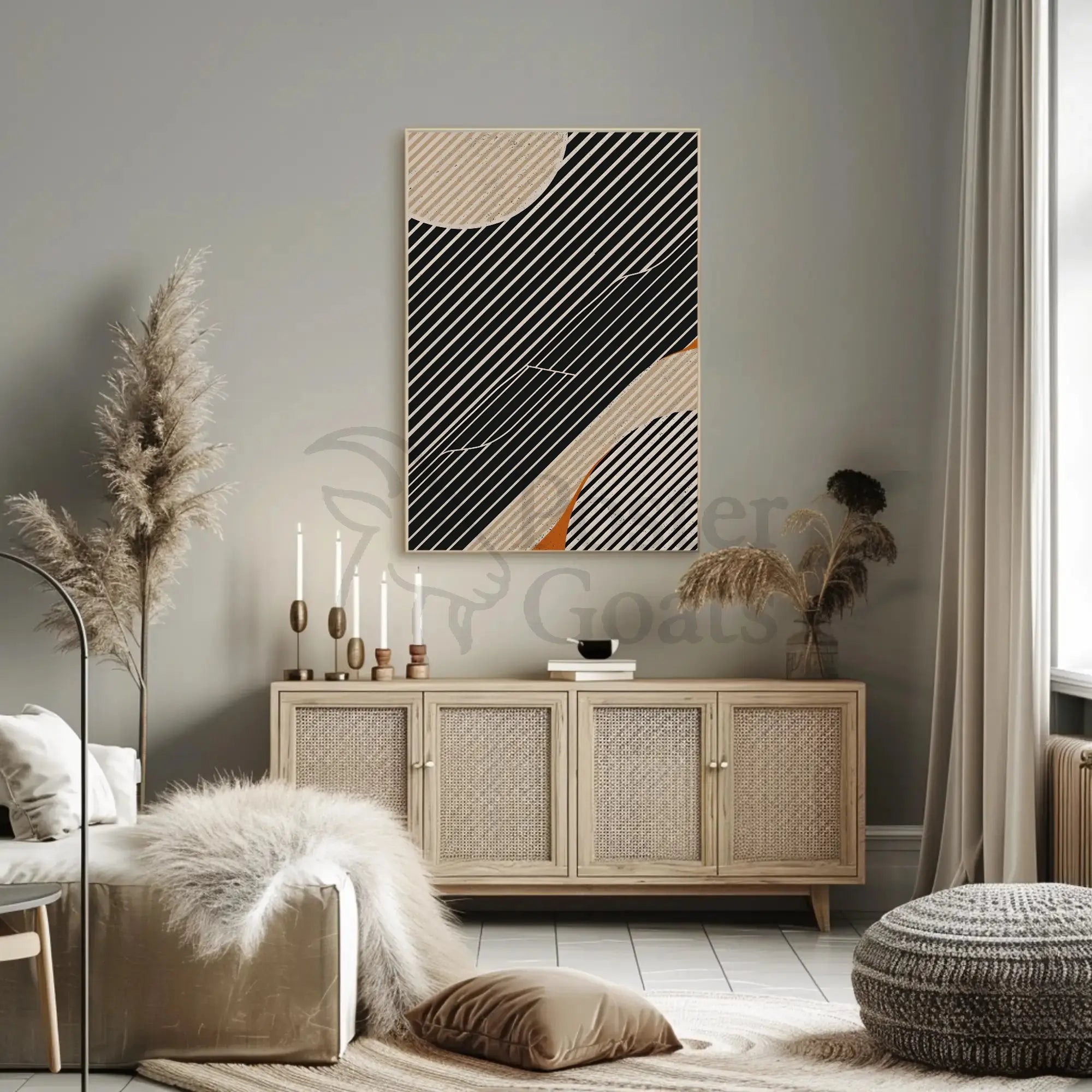 Dynamic Modern Abstract Shapes and Lines Poster PosterGoat
