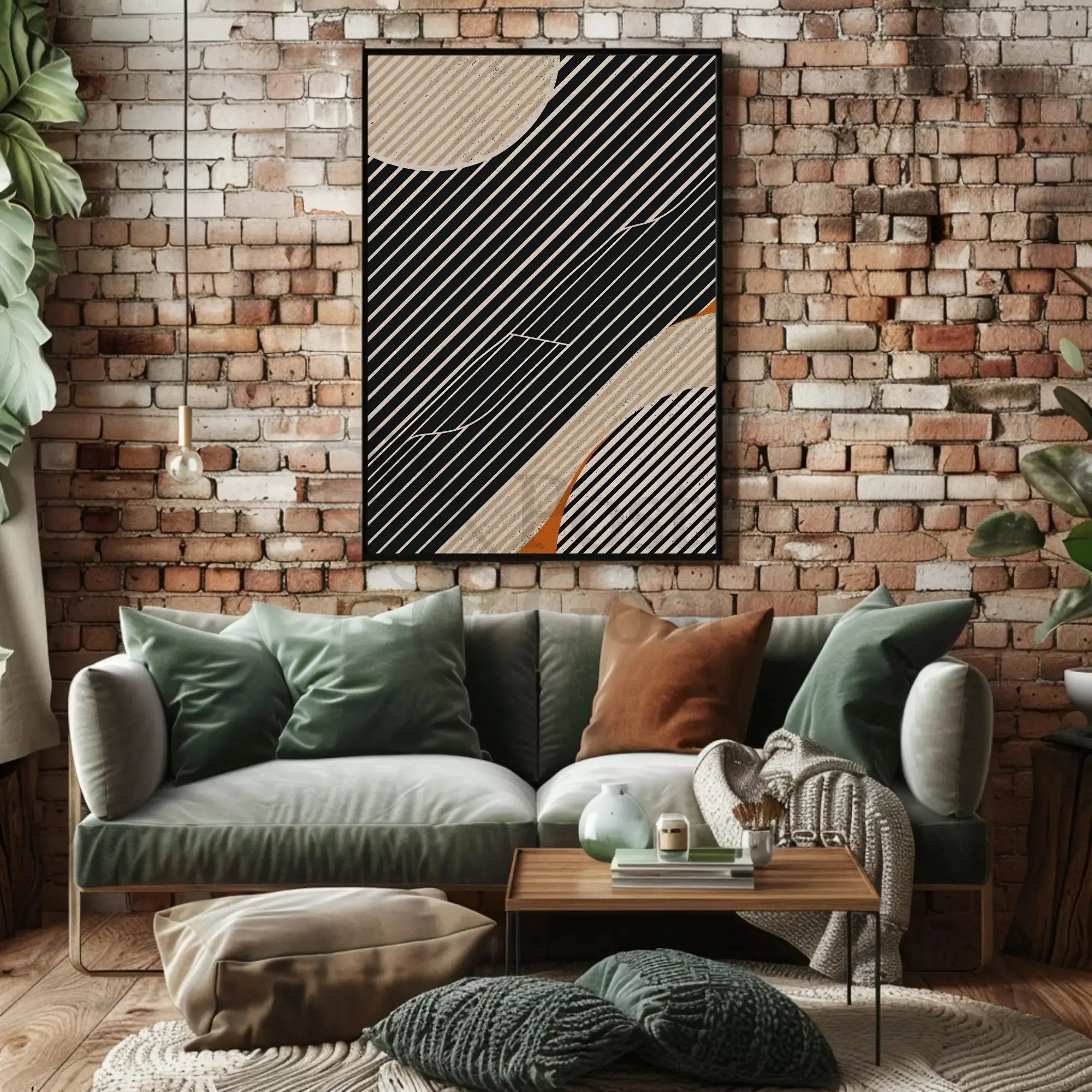 Dynamic Modern Abstract Shapes and Lines Poster PosterGoat
