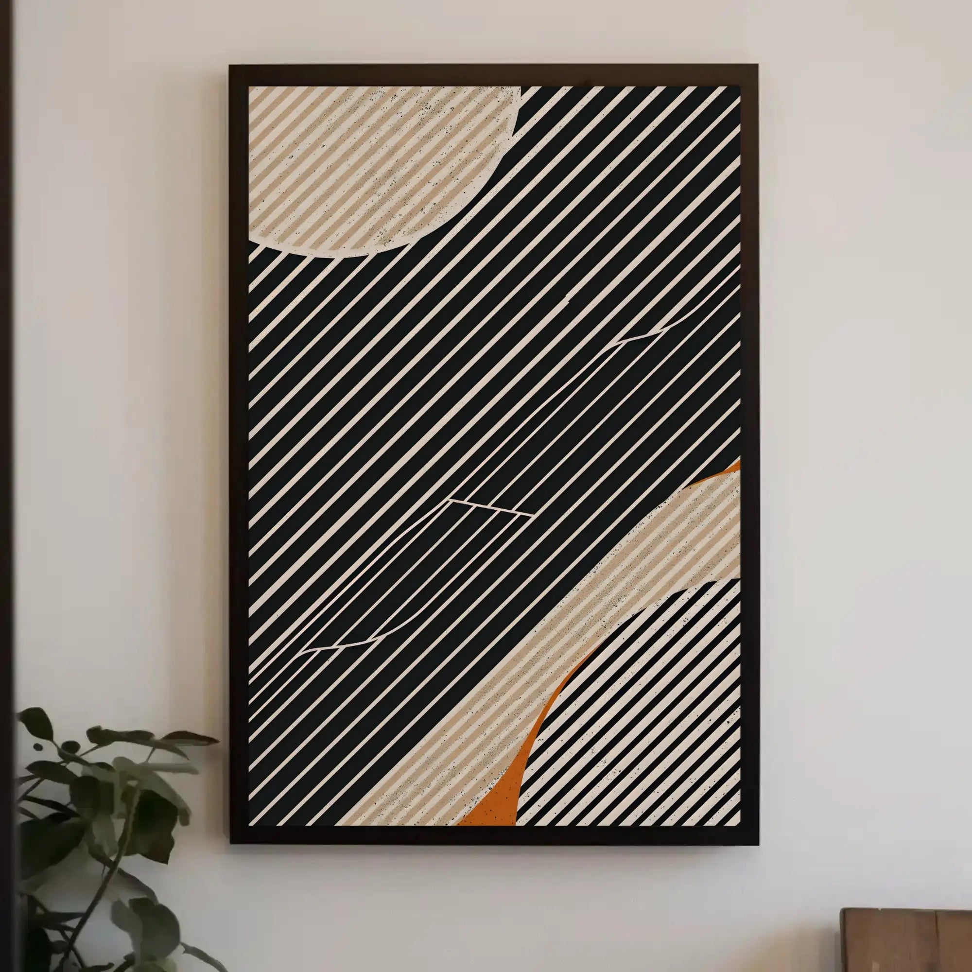 Dynamic Modern Abstract Shapes and Lines Poster PosterGoat