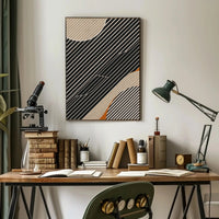 Dynamic Modern Abstract Shapes and Lines Poster PosterGoat